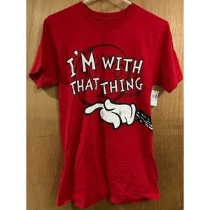 Dr Seuss I'm w/that Thing red t-shirt Universal Studios Islands Adventure size S